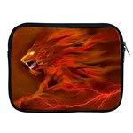 Fire Lion Flames Light Mystical Dangerous Wild Apple iPad 2/3/4 Zipper Cases Front