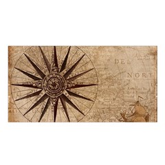 Compass Map Nautical Antique Satin Shawl 45  X 80  by Mog4mog4