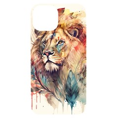 Lion Africa African Art Iphone 14 Black Uv Print Case by Mog4mog4
