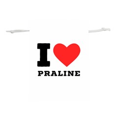 I Love Praline  Lightweight Drawstring Pouch (l) by ilovewhateva