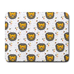 Lion Heads Pattern Design Doodle Small Mousepad by Mog4mog4