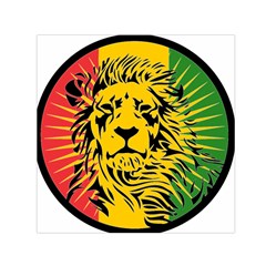 Lion Head Africa Rasta Square Satin Scarf (30  X 30 ) by Mog4mog4