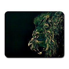 Angry Male Lion Small Mousepad by Mog4mog4