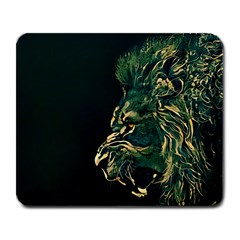 Angry Male Lion Large Mousepad by Mog4mog4