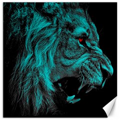 Angry Male Lion Predator Carnivore Canvas 16  X 16  by Mog4mog4