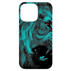 Angry Male Lion Predator Carnivore Iphone 14 Pro Max Black Uv Print Case by Mog4mog4