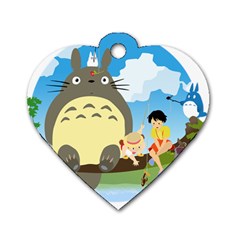 My Neighbor Totoro Totoro Dog Tag Heart (one Side) by Mog4mog4