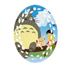 My Neighbor Totoro Totoro Ornament (oval Filigree) by Mog4mog4