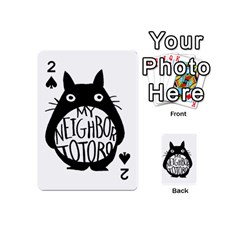 My Neighbor Totoro Black And White Playing Cards 54 Designs (mini) by Mog4mog4