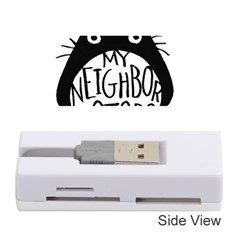 My Neighbor Totoro Black And White Memory Card Reader (stick) by Mog4mog4