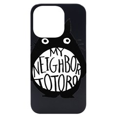 My Neighbor Totoro Black And White Iphone 14 Pro Black Uv Print Case by Mog4mog4