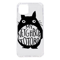 My Neighbor Totoro Black And White Iphone 14 Plus Tpu Uv Print Case by Mog4mog4