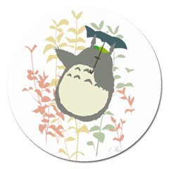 My Neighbor Totoro Cartoon Magnet 5  (round) by Mog4mog4