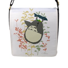 My Neighbor Totoro Cartoon Flap Closure Messenger Bag (l) by Mog4mog4