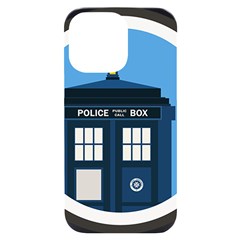 Doctor Who Tardis Iphone 14 Pro Max Black Uv Print Case by Mog4mog4