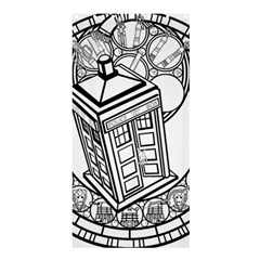 Bad Wolf Tardis Art Drawing Doctor Who Shower Curtain 36  X 72  (stall)  by Mog4mog4
