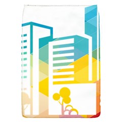 Silhouette Cityscape Building Icon Color City Removable Flap Cover (s)