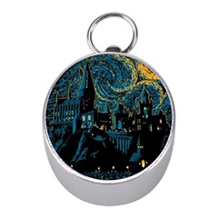 Hogwarts Castle Van Gogh Mini Silver Compasses by Mog4mog4