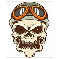 Motorcycle Helmet Skull Clip Art Cranial Skeleton Drawstring Bag (small) by Mog4mog4