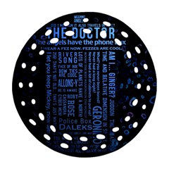 Doctor Who Tardis Round Filigree Ornament (two Sides) by Mog4mog4
