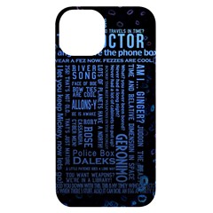 Doctor Who Tardis Iphone 14 Black Uv Print Case by Mog4mog4