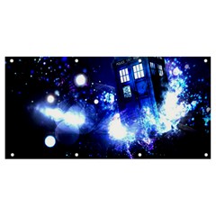 Tardis Background Space Banner And Sign 8  X 4  by Mog4mog4