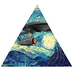 Star Starship The Starry Night Van Gogh Wooden Puzzle Triangle by Mog4mog4