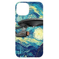 Star Starship The Starry Night Van Gogh Iphone 14 Black Uv Print Case by Mog4mog4