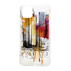 New York City Skyline Vector Illustration Iphone 11 Pro Max 6 5 Inch Tpu Uv Print Case by Mog4mog4