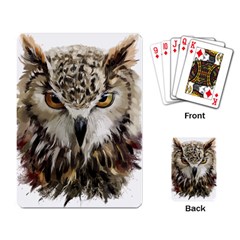 Vector Hand Painted Owl Playing Cards Single Design (rectangle) by Mog4mog4