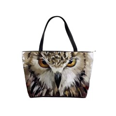 Vector Hand Painted Owl Classic Shoulder Handbag by Mog4mog4