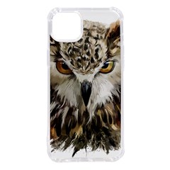 Vector Hand Painted Owl Iphone 14 Plus Tpu Uv Print Case by Mog4mog4