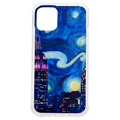 Starry Night In New York Van Gogh Manhattan Chrysler Building And Empire State Building Iphone 12 Mini Tpu Uv Print Case	 by Mog4mog4