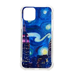 Starry Night In New York Van Gogh Manhattan Chrysler Building And Empire State Building Iphone 11 Pro 5 8 Inch Tpu Uv Print Case by Mog4mog4