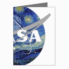 Vincent Van Gogh Starry Night Art Painting Planet Galaxy Greeting Cards (pkg Of 8) by Mog4mog4