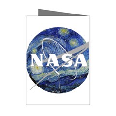 Vincent Van Gogh Starry Night Art Painting Planet Galaxy Mini Greeting Cards (pkg Of 8) by Mog4mog4