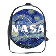 Vincent Van Gogh Starry Night Art Painting Planet Galaxy School Bag (xl)