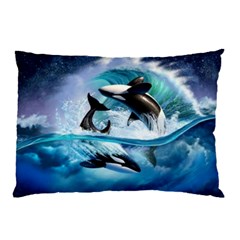 Orca Wave Water Underwater Pillow Case by Mog4mog4