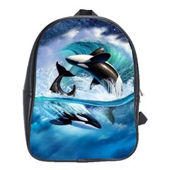 Orca Wave Water Underwater School Bag (xl)