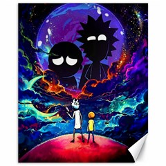 Cartoon Parody In Outer Space Canvas 11  X 14  by Mog4mog4