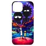 Cartoon Parody In Outer Space iPhone 14 Black UV Print Case Front