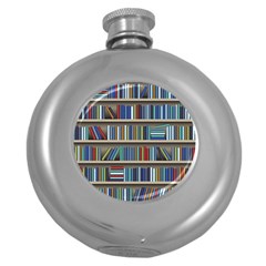 Bookshelf Round Hip Flask (5 oz)