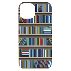Bookshelf Iphone 14 Black Uv Print Case by Mog4mog4