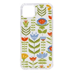 Seamless Pattern With Various Flowers Leaves Folk Motif Iphone 14 Plus Tpu Uv Print Case by Mog4mog4