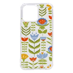 Seamless Pattern With Various Flowers Leaves Folk Motif Iphone 14 Pro Max Tpu Uv Print Case by Mog4mog4