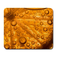 Lime Water Bubbles Macro Light Detail Background Large Mousepad by Mog4mog4