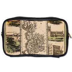 Antique Map Railway Lines Railway Train Char Toiletries Bag (two Sides) by Mog4mog4