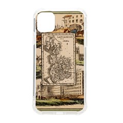 Antique Map Railway Lines Railway Train Char Iphone 11 Tpu Uv Print Case by Mog4mog4