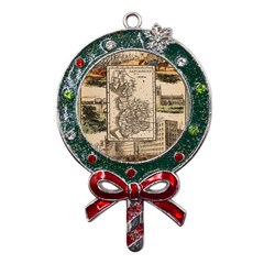 Antique Map Railway Lines Railway Train Char Metal X mas Lollipop With Crystal Ornament by Mog4mog4