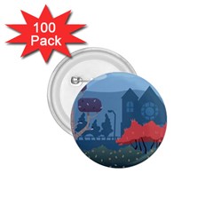 Town Vector Illustration Illustrator City Urban 1 75  Buttons (100 Pack)  by Mog4mog4
